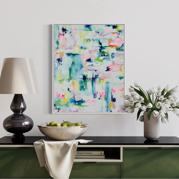 24x30" Original painting for sale by artist, preppy wall decor, pastel art - Picture 3 of 6